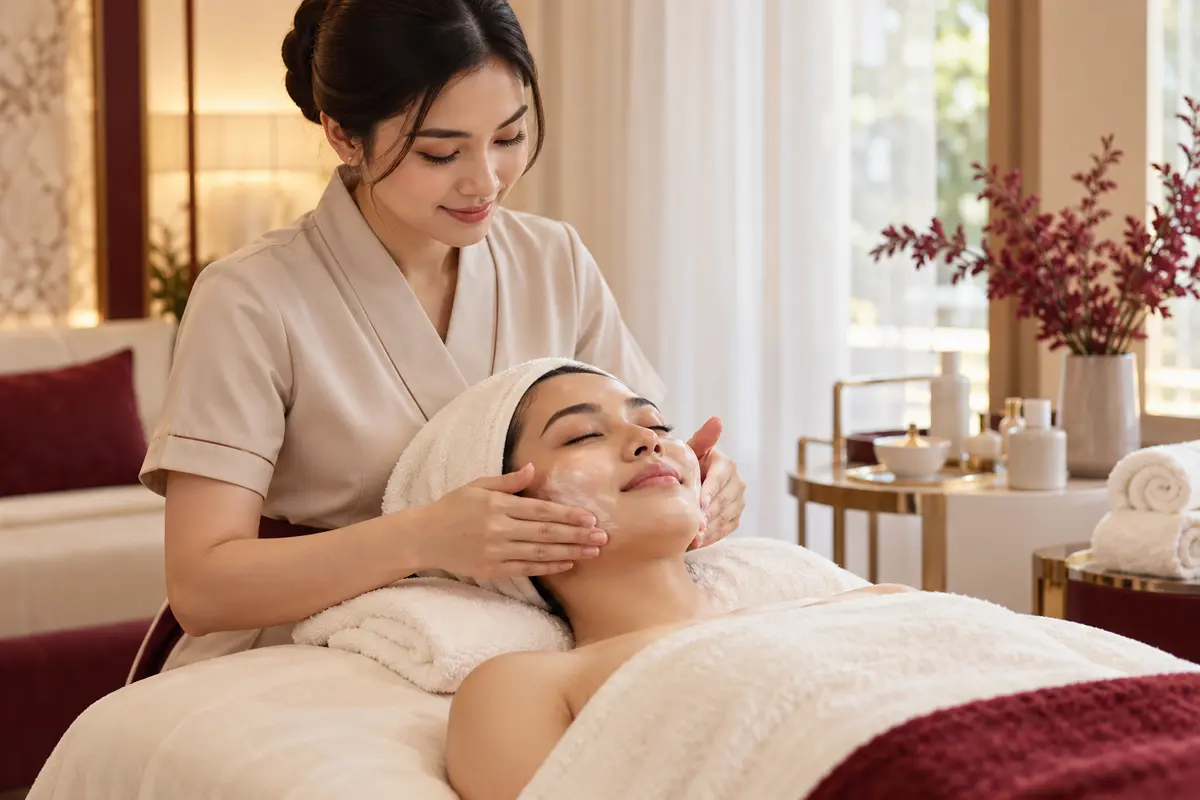 Relaxing personalised facial skincare ritual
